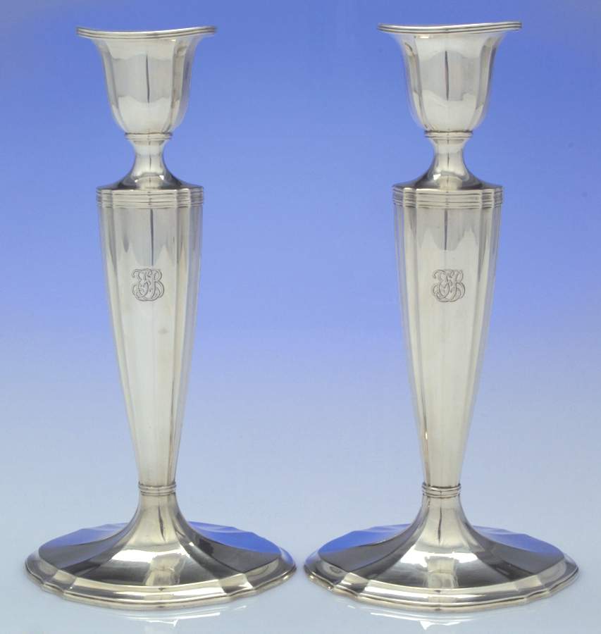 Sterling Hollowware Pair of Candlesticks by Tiffany & CO SILVER-1