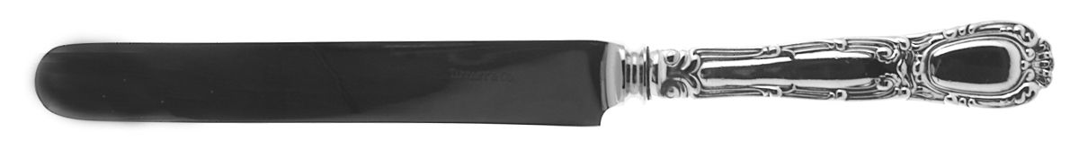 Old French (Silverplate, 1889, No Monos) Blunt Hollow Handle Knife W/Bolster by Tiffany & CO SILVER-1