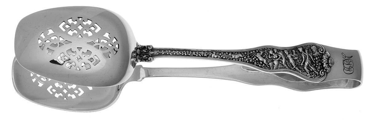 Olympian (Sterling, 1878, No Monograms) Large Ice Serving Tongs with Bowl Tips by Tiffany & CO SILVER-1