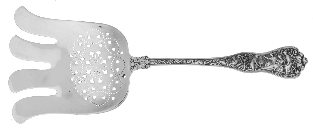 Olympian (Sterling, 1878, No Monograms) Large Solid Asparagus Serving Fork by Tiffany & CO SILVER-1