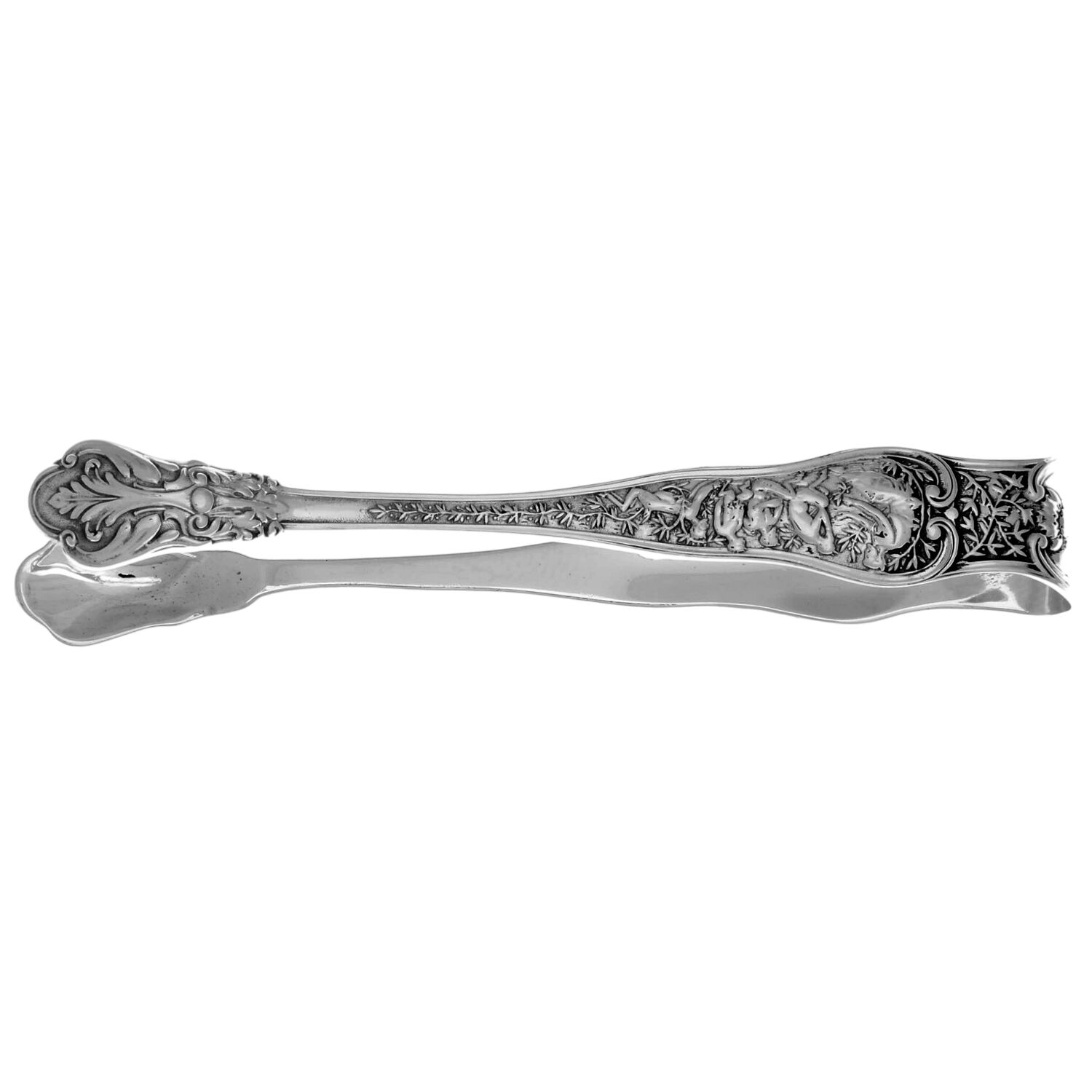 Olympian (Sterling, 1878, No Monograms) Sugar Tongs Small with Shell Tips by Tiffany & CO SILVER-1