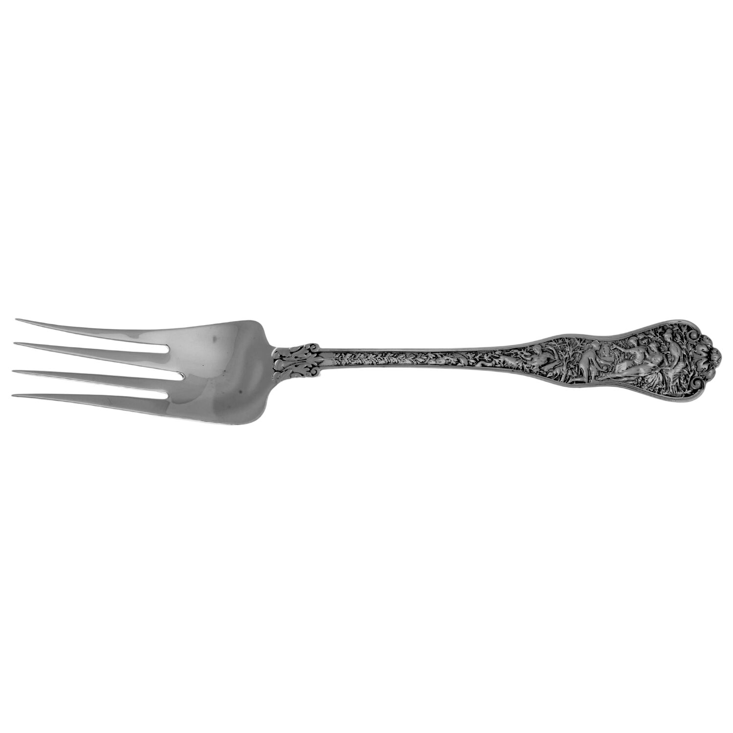 Olympian (Sterling, 1878, No Monograms) Large Solid Cold Meat Serving Fork by Tiffany & CO SILVER-1