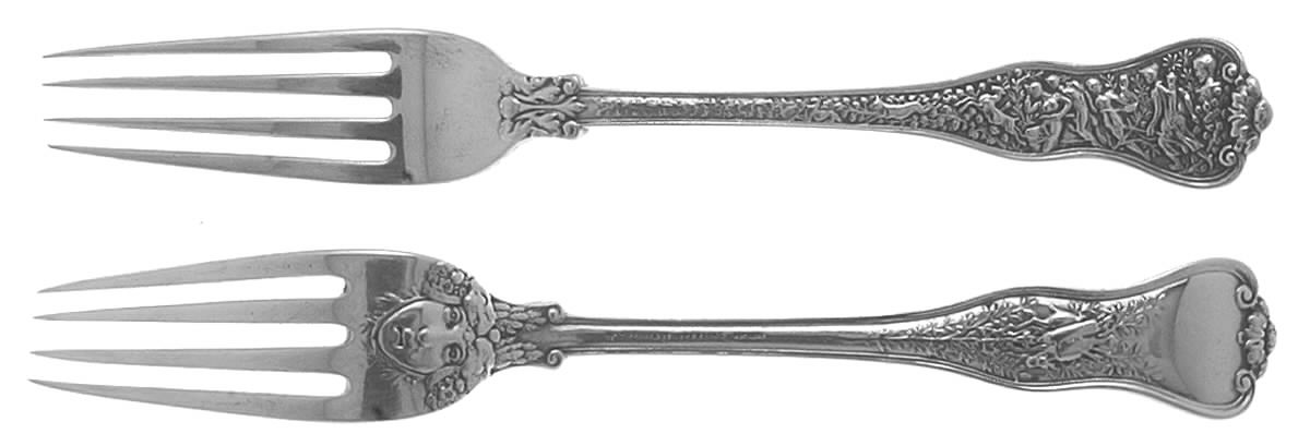 Olympian (Sterling, 1878, No Monograms) Solid Youth Tea Fork by Tiffany & CO SILVER-1