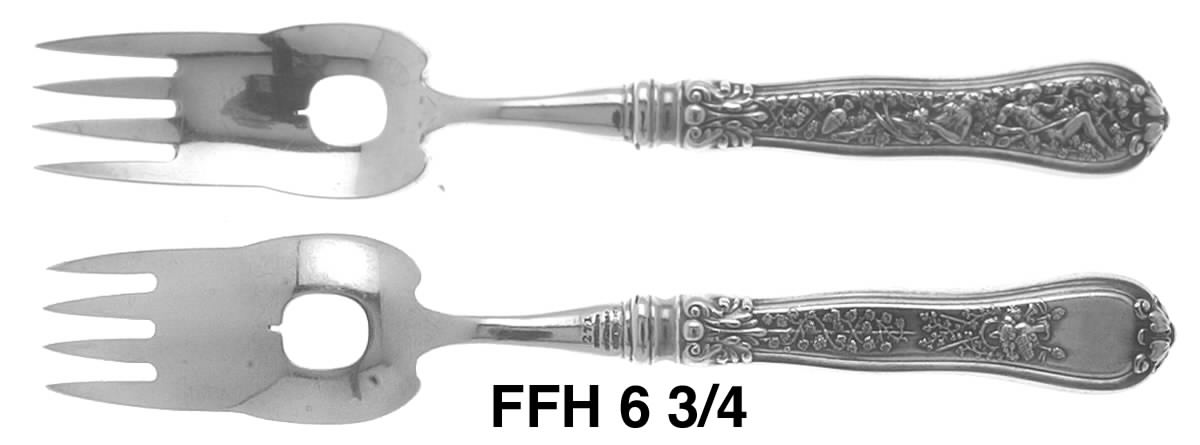 Olympian (Sterling, 1878, No Monograms) Individual Fish Fork Hollow Handle Ind. Strl Tines by Tiffany & CO SILVER-1