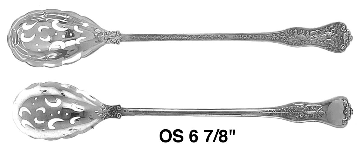 Olympian (Sterling, 1878, No Monograms) Pierced Bowl Short Handle Olive Spoon by Tiffany & CO SILVER-1