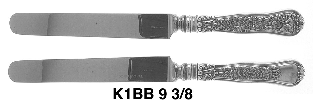 Olympian (Sterling, 1878, No Monograms) Blunt Hollow Handle Knife W/Bolster by Tiffany & CO SILVER-1