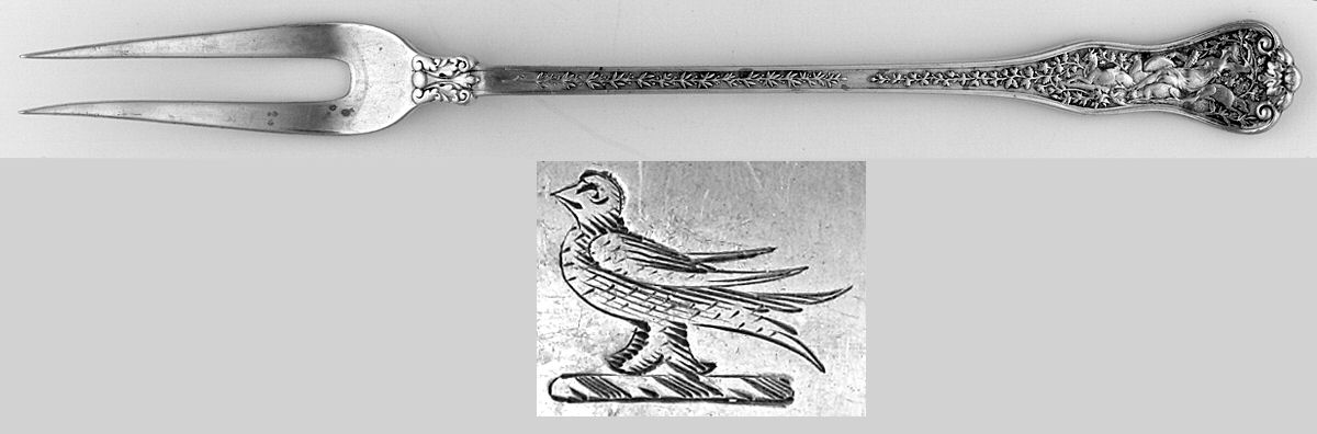 Olympian (Sterling, 1878, No Monograms) Individual Fruit Fork-Solid Variant by Tiffany & CO SILVER-1