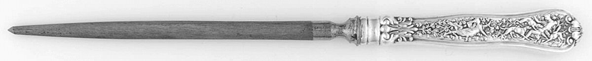 Olympian (Sterling, 1878, No Monograms) Large Roast Steel Rod Knife Sharpener by Tiffany & CO SILVER-1