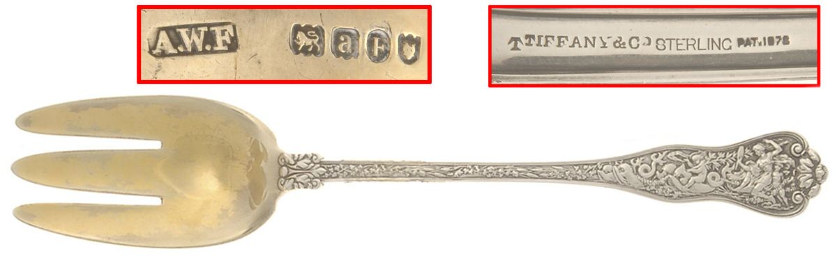 Olympian (Sterling, 1878, No Monograms) Solid Salad Serving Fork by Tiffany & CO SILVER-1