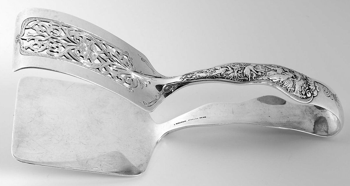 Olympian (Sterling, 1878, No Monograms) Solid Piece Aspragus Tongs by Tiffany & CO SILVER-1
