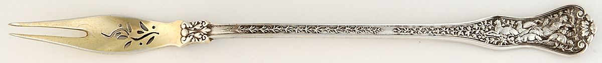 Olympian (Sterling, 1878, No Monograms) Long Handle Olive Fork by Tiffany & CO SILVER-1