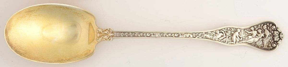Olympian (Sterling, 1878, No Monograms) Solid Salad Serving Spoon by Tiffany & CO SILVER-1