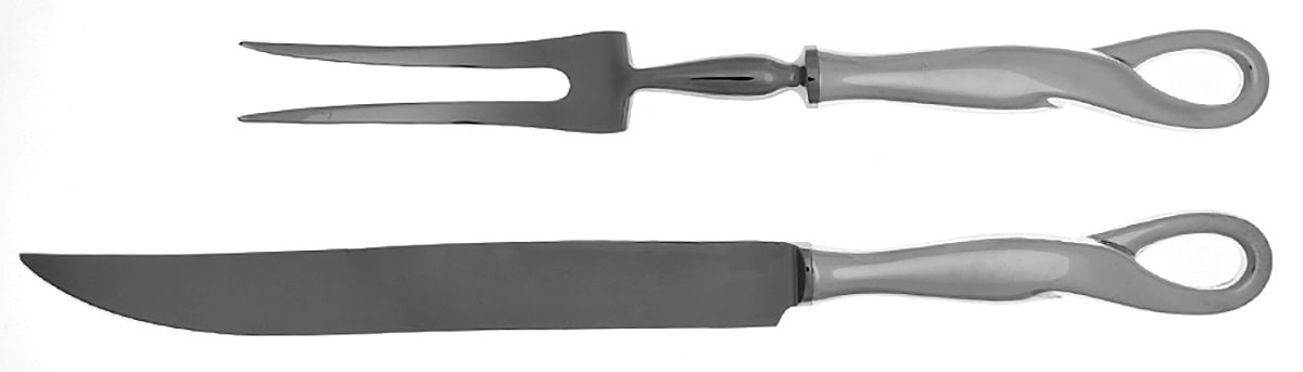 Padova (Sterling, 1984) Large 2-Piece Roast Carving Set w/Stainless Blade by Tiffany & CO SILVER-1