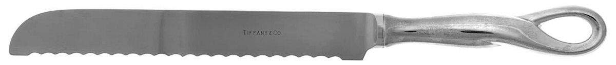 Padova (Sterling, 1984) Stainless Blade Bread Knife W/Box by Tiffany & CO SILVER-1