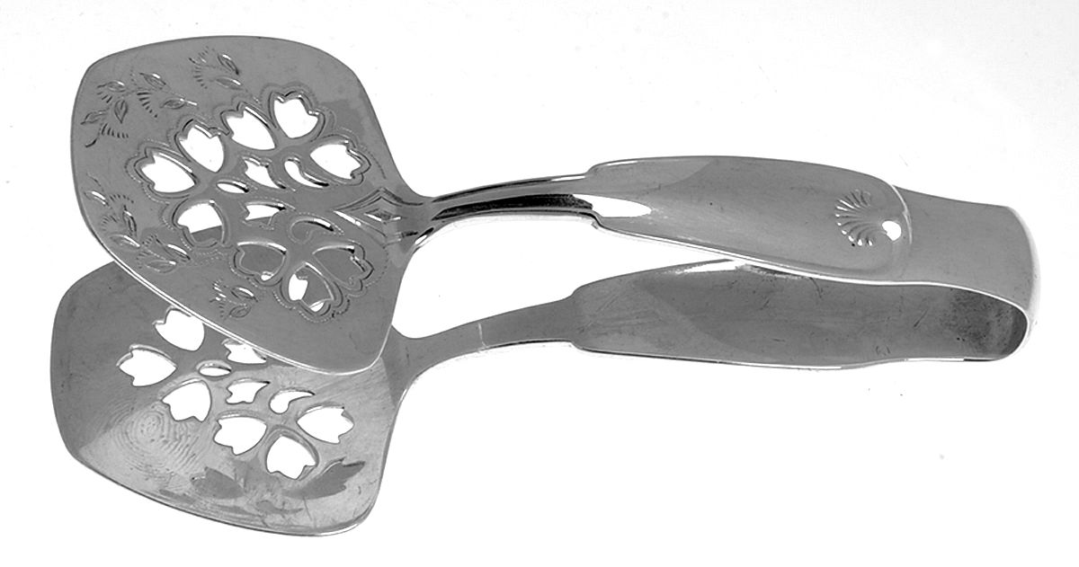 Palm (Sterling, 1871) Small Solid Sandwich Tongs by Tiffany & CO SILVER-1