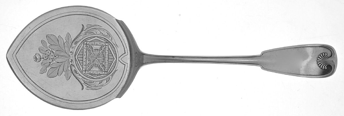 Palm (Sterling, 1871) Bright Cut Solid Buckwheat Cake Server by Tiffany & CO SILVER-1