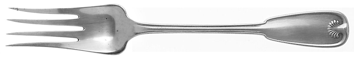 Palm (Sterling, 1871) Large Solid Cold Meat Serving Fork by Tiffany & CO SILVER-1