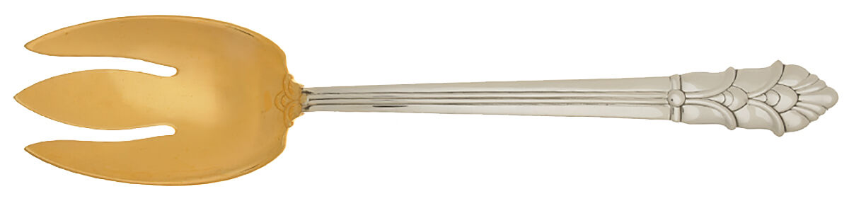 Palmette (Sterling, 1947) Solid Salad Serving Fork by Tiffany & CO SILVER-1