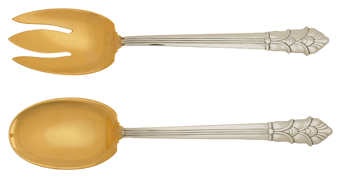 Palmette (Sterling, 1947) (2 Pc) Solid Salad Set by Tiffany & CO SILVER-1