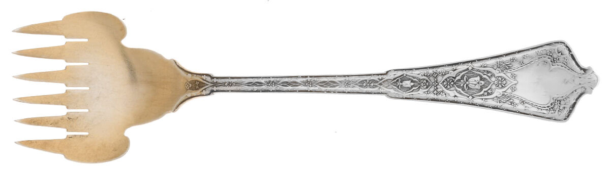 Persian (Sterling, 1872) Large Solid Tined Sardine Serving Fork by Tiffany & CO SILVER-1