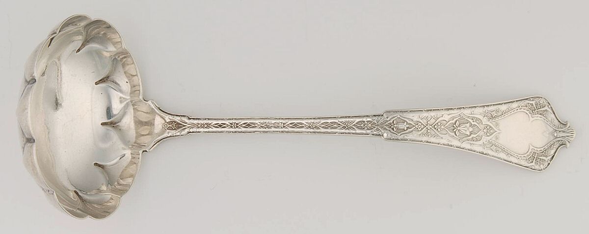 Persian (Sterling, 1872) Solid Gravy Ladle with Fluted Bowl by Tiffany & CO SILVER-1