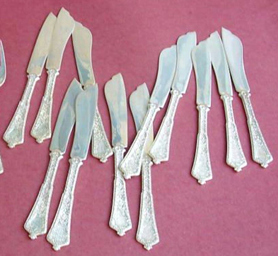 Persian (Sterling, 1872) Individual Solid Fish Knife by Tiffany & CO SILVER-1