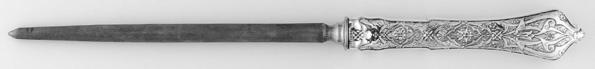 Persian (Sterling, 1872) Large Roast Steel Rod Knife Sharpener by Tiffany & CO SILVER-1