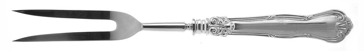 Provence (Sterling, 1961, No Monograms) Large Stainless-Prong Roast Carving Fork by Tiffany & CO SILVER-1