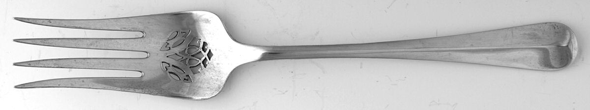 Rat Tail (Sterling, 1958) Large Solid Cold Meat Serving Fork by Tiffany & CO SILVER-1