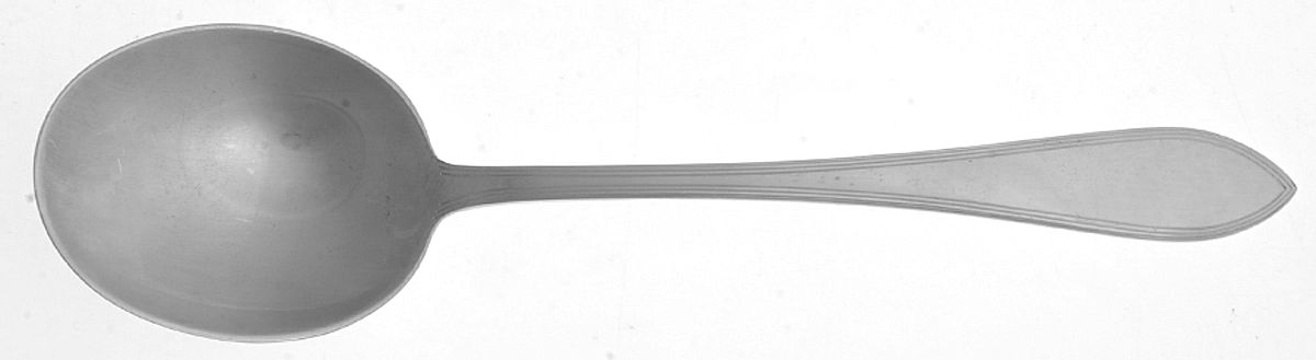 Reeded Edge (Sterling, 1937, No Monograms) Round Bowl Soup Spoon (Cream Soup) by Tiffany & CO SILVER-1