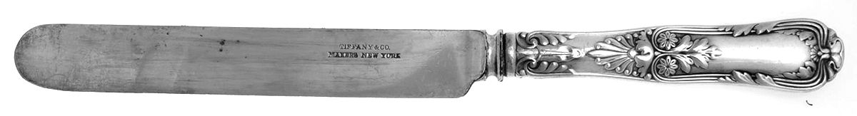 Regent (Silverplate, 1884, No Monograms) Blunt Hollow Knife with Bolster by Tiffany & CO SILVER-1