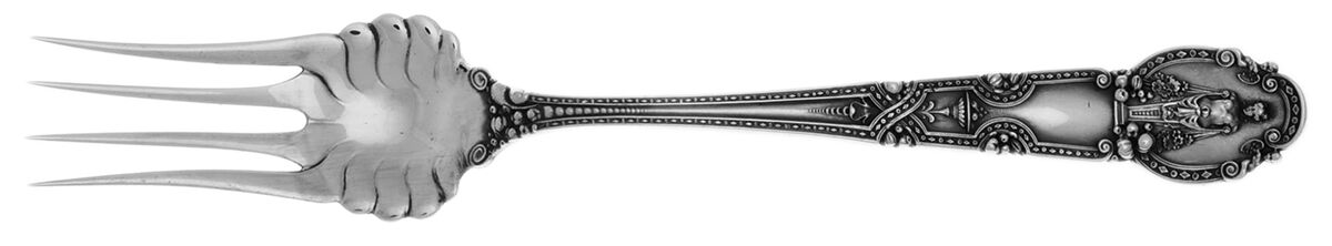 Renaissance (Sterling, 1905) Large Solid Cold Meat Serving Fork by Tiffany & CO SILVER-1