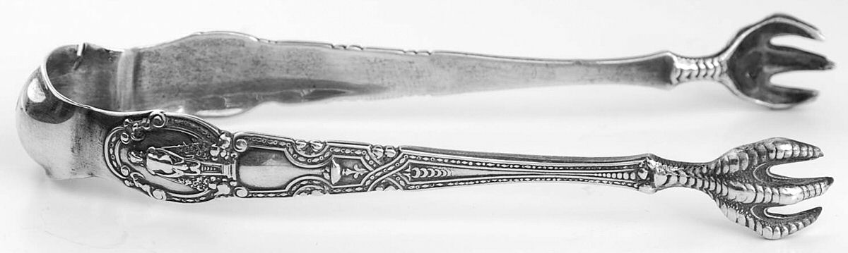Renaissance (Sterling, 1905) Small Sugar Tongs W/Claw Tips by Tiffany & CO SILVER-1