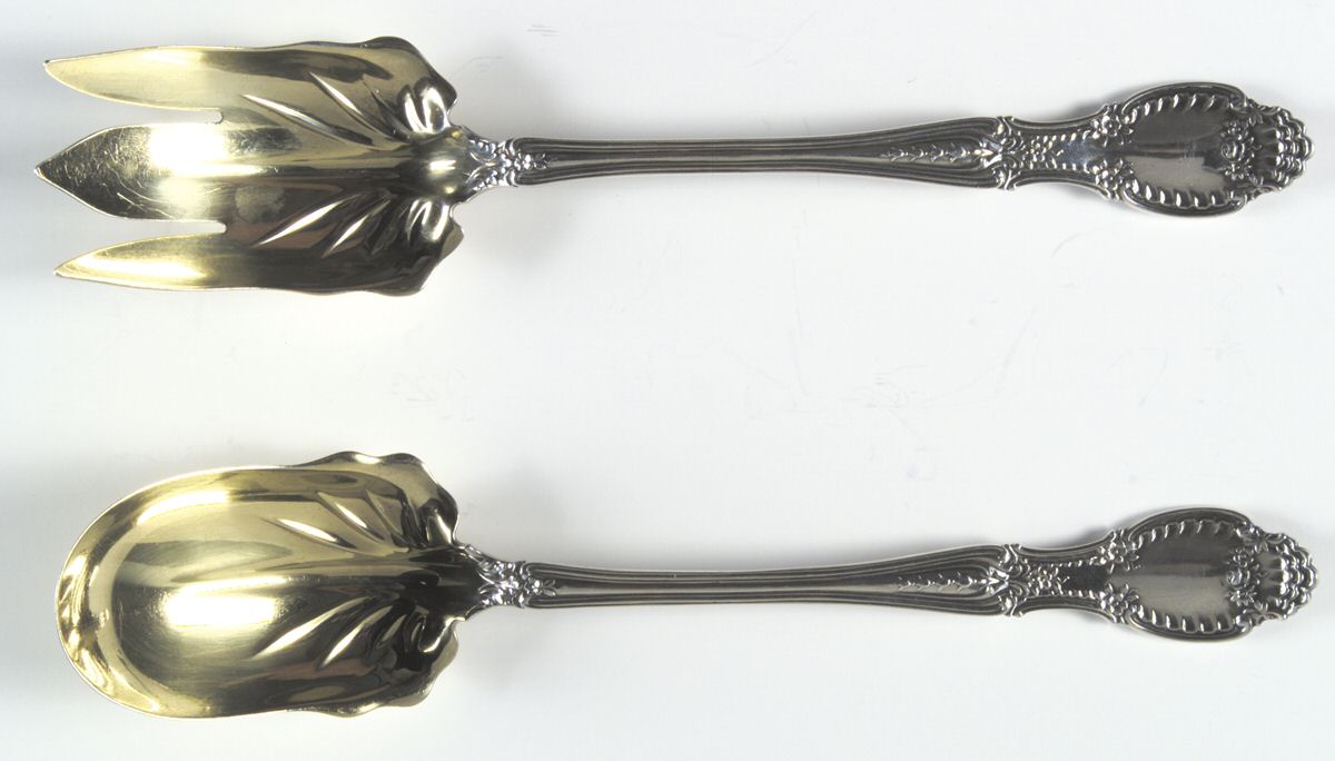 Richelieu (Sterling, 1892, No Monograms) (2 Pc) Solid Salad Set by Tiffany & CO SILVER-1