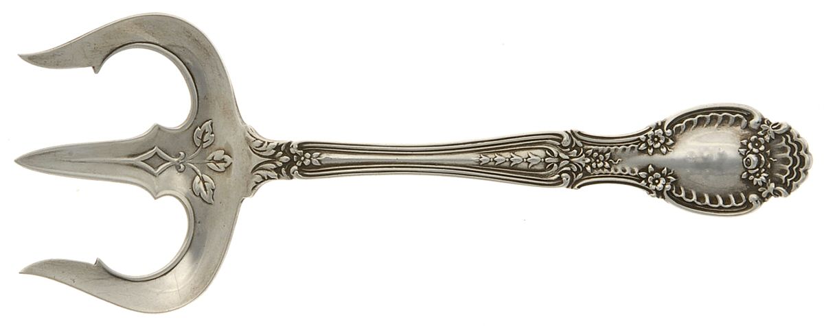 Richelieu (Sterling, 1892, No Monograms) Solid Bread Serving Fork by Tiffany & CO SILVER-1