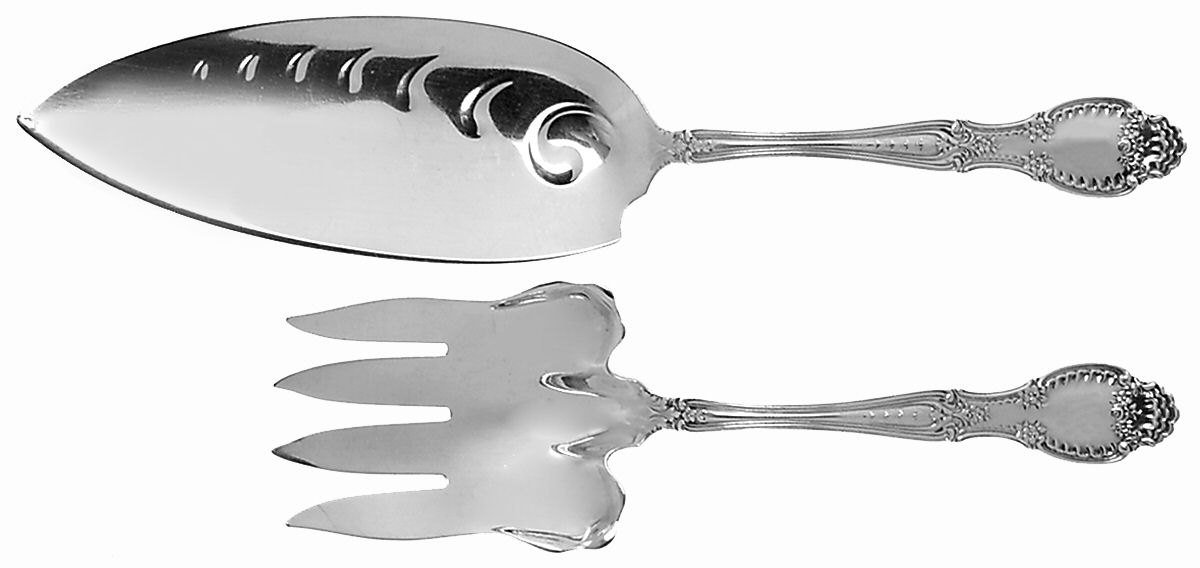 Richelieu (Sterling, 1892, No Monograms) 2 Piece Large Solid Fish Serving Set by Tiffany & CO SILVER-1