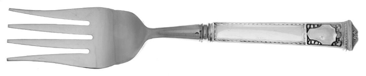 San Lorenzo (Sterling, 1916) Cold Meat Fork Large, Stainless Tines HC by Tiffany & CO SILVER-1