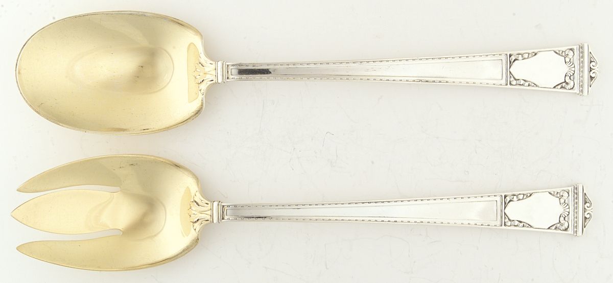 San Lorenzo (Sterling, 1916) Solid Oversized Serving Salad Set by Tiffany & CO SILVER-1