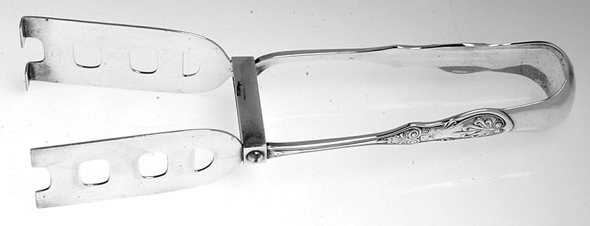 Saratoga (Sterling, 1870, No Monograms) Solid Yoked Asparagus Tongs by Tiffany & CO SILVER-1