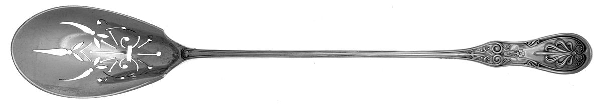 Saratoga (Sterling, 1870, No Monograms) Pierced Bowl Long Handle Olive Spoon by Tiffany & CO SILVER-1