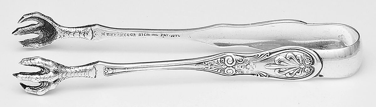 Saratoga (Sterling, 1870, No Monograms) Small Sugar Tongs W/Claw Tips by Tiffany & CO SILVER-1