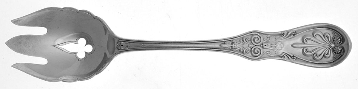 Saratoga (Sterling, 1870, No Monograms) Small Solid Salad Serving Fork by Tiffany & CO SILVER-1