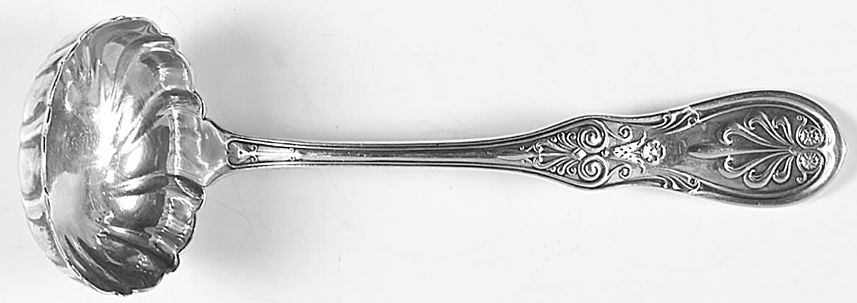 Saratoga (Sterling, 1870, No Monograms) Solid Gravy Ladle with Fluted Bowl by Tiffany & CO SILVER-1