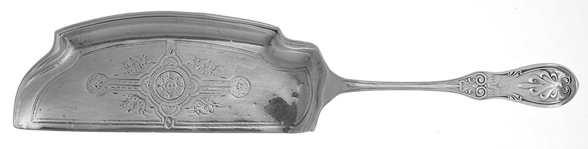 Saratoga (Sterling, 1870, No Monograms) Large Bright Cut Crumber Knife by Tiffany & CO SILVER-1