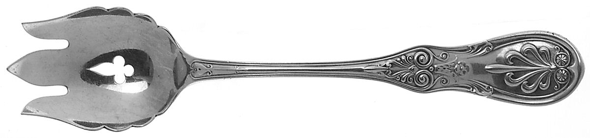 Saratoga (Sterling, 1870, No Monograms) Small Vegetable Serving Fork (Solid) by Tiffany & CO SILVER-1