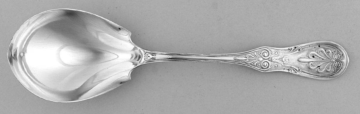 Saratoga (Sterling, 1870, No Monograms) Solid Salad Serving Spoon by Tiffany & CO SILVER-1