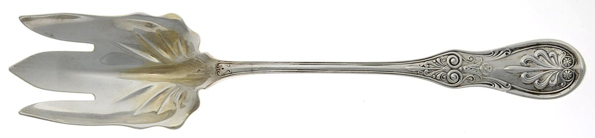 Saratoga (Sterling, 1870, No Monograms) Oversize Solid Salad Servng Fork by Tiffany & CO SILVER-1