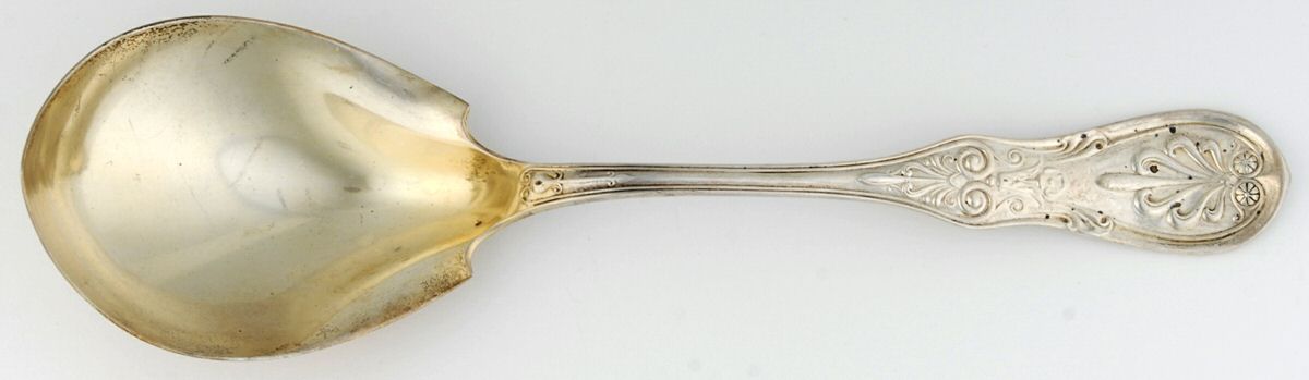 Saratoga (Sterling, 1870, No Monograms) Solid Salad Serving Spoon by Tiffany & CO SILVER-1