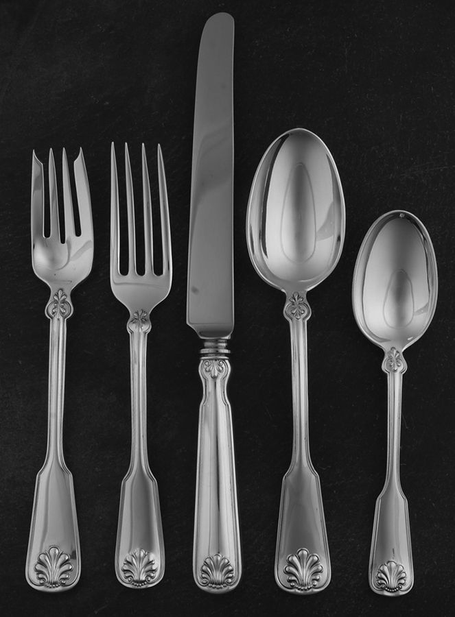 Shell & Thread (Sterling, 1905, No Monograms) 5 Piece Place Size Setting by Tiffany & CO SILVER-1