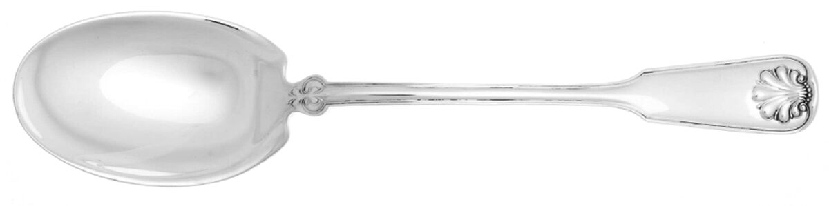 Shell & Thread (Sterling, 1905, No Monograms) Solid Salad Serving Spoon by Tiffany & CO SILVER-1